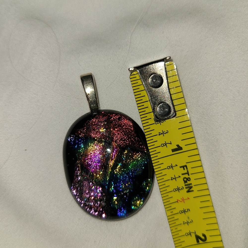Authentic dichroic glass pendant